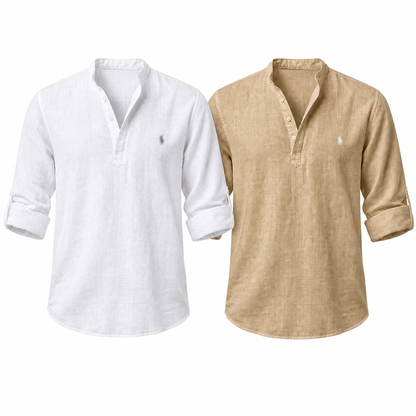 [Buy 1 Get 2] Riviera Heritage Henley Shirt