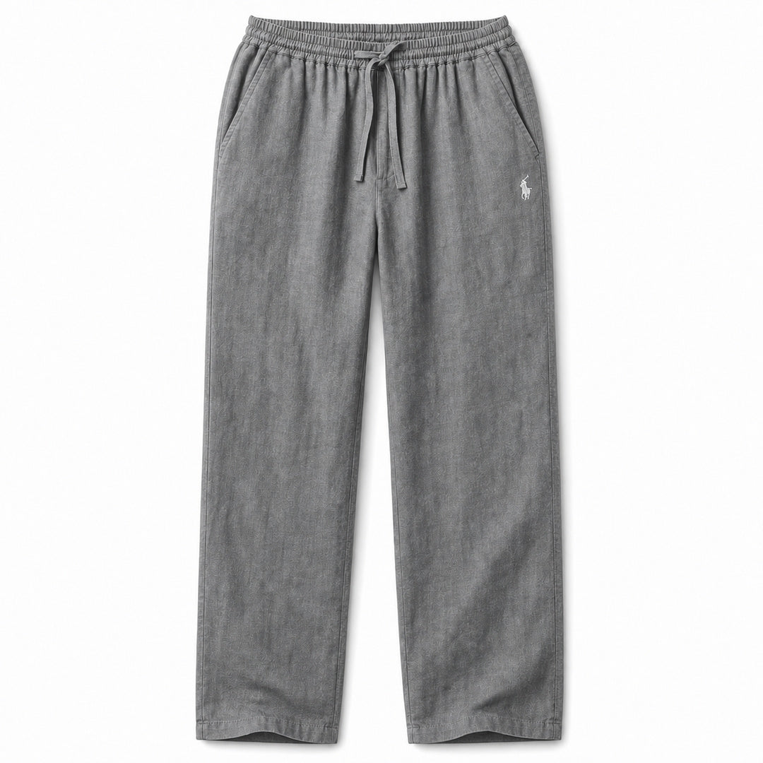 Forte Relaxed Linen Trousers — Gray