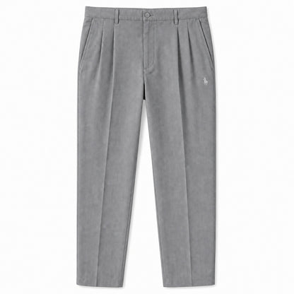 Savile Pleated Tailored Trousers — Grey