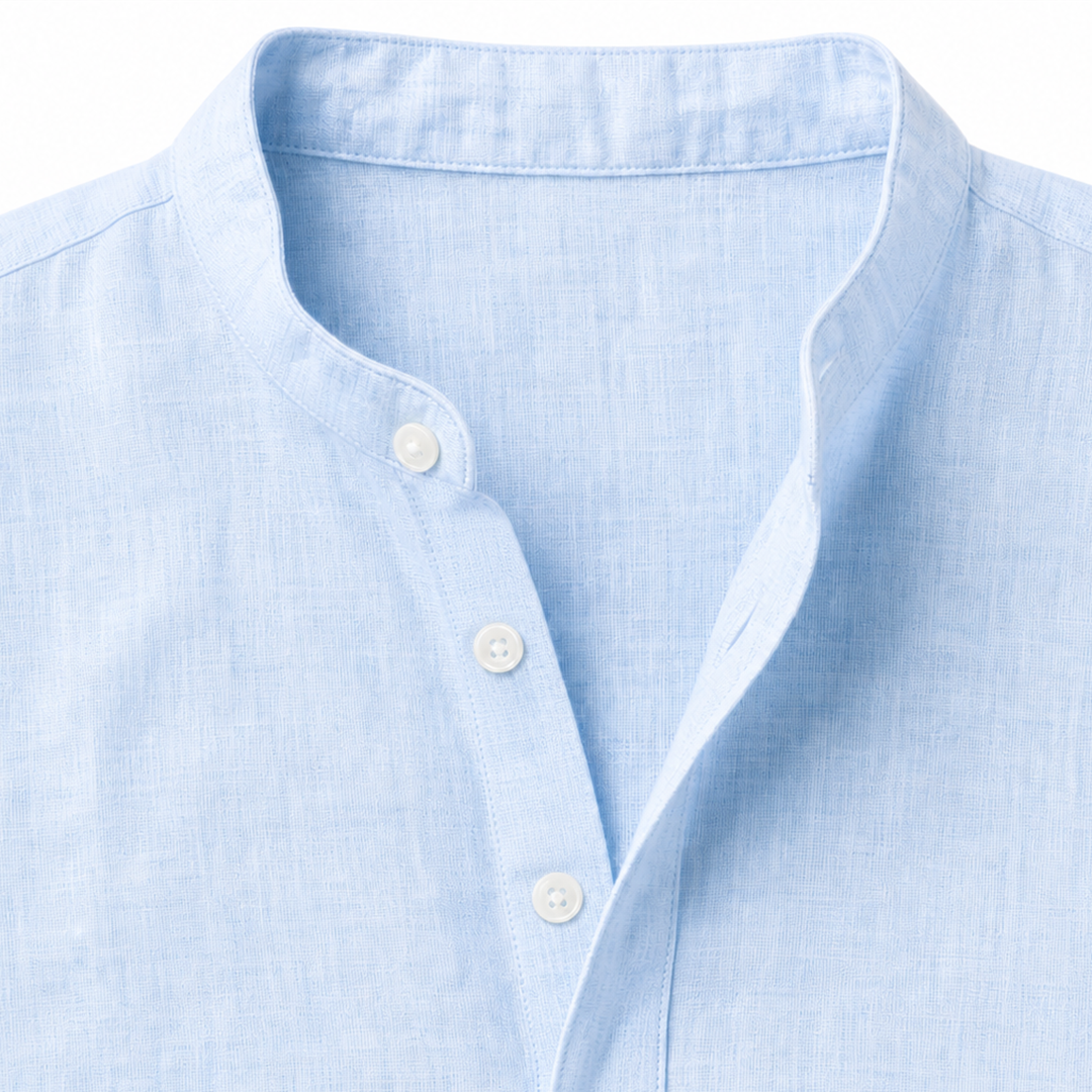 Riviera Heritage Henley Shirt - collar detail