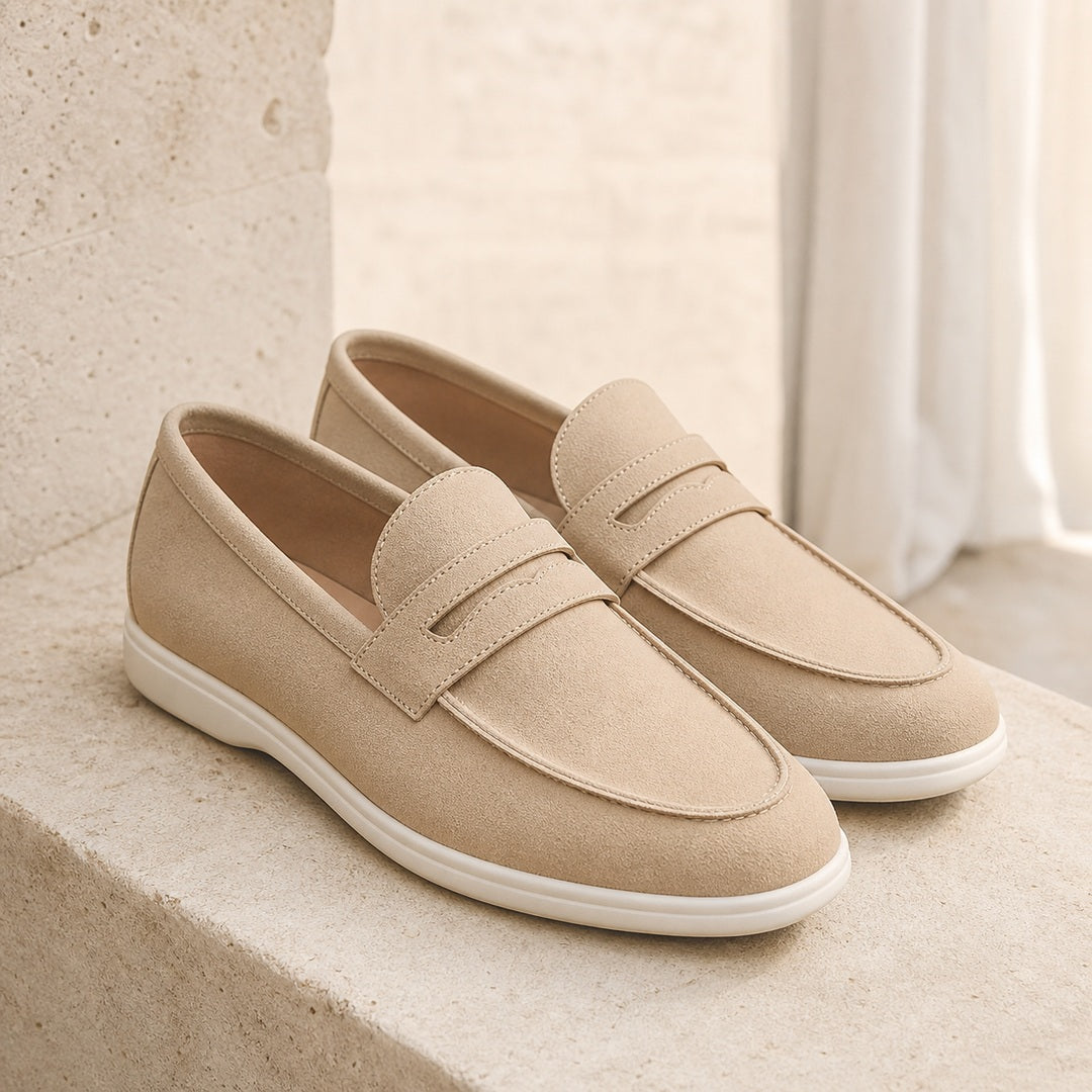 Portofino Suede Penny Loafers editorial product image