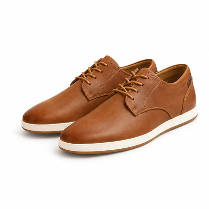 Riviera Leather Casual Shoes on a white background