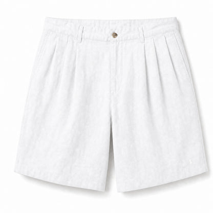 Amalfi Cotton-Linen Shorts — White