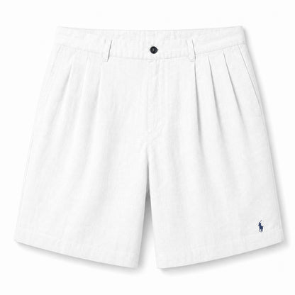 Sorrento Pleated Resort Shorts — White
